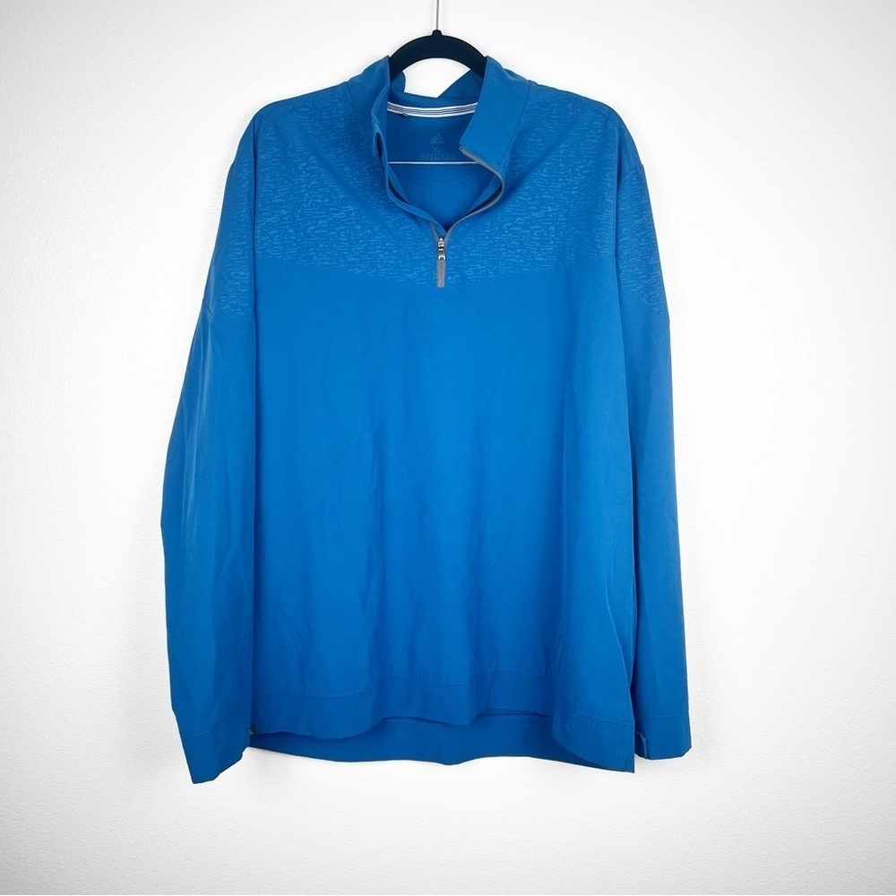 Adidas Golf 1/4 Zip Pullover Blue Mens XL Climalite Lightweight Sweatshirt